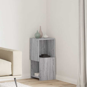 Vidaxl hoekkast 30,5x30x65cm bewerkt hout grijs sonoma