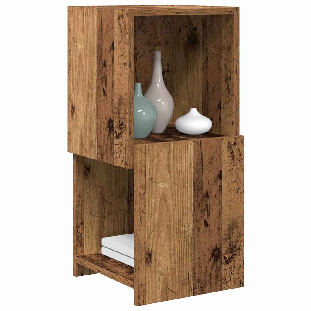Vidaxl hoekkast 30,5x30x65cm bewerkt hout oudhout