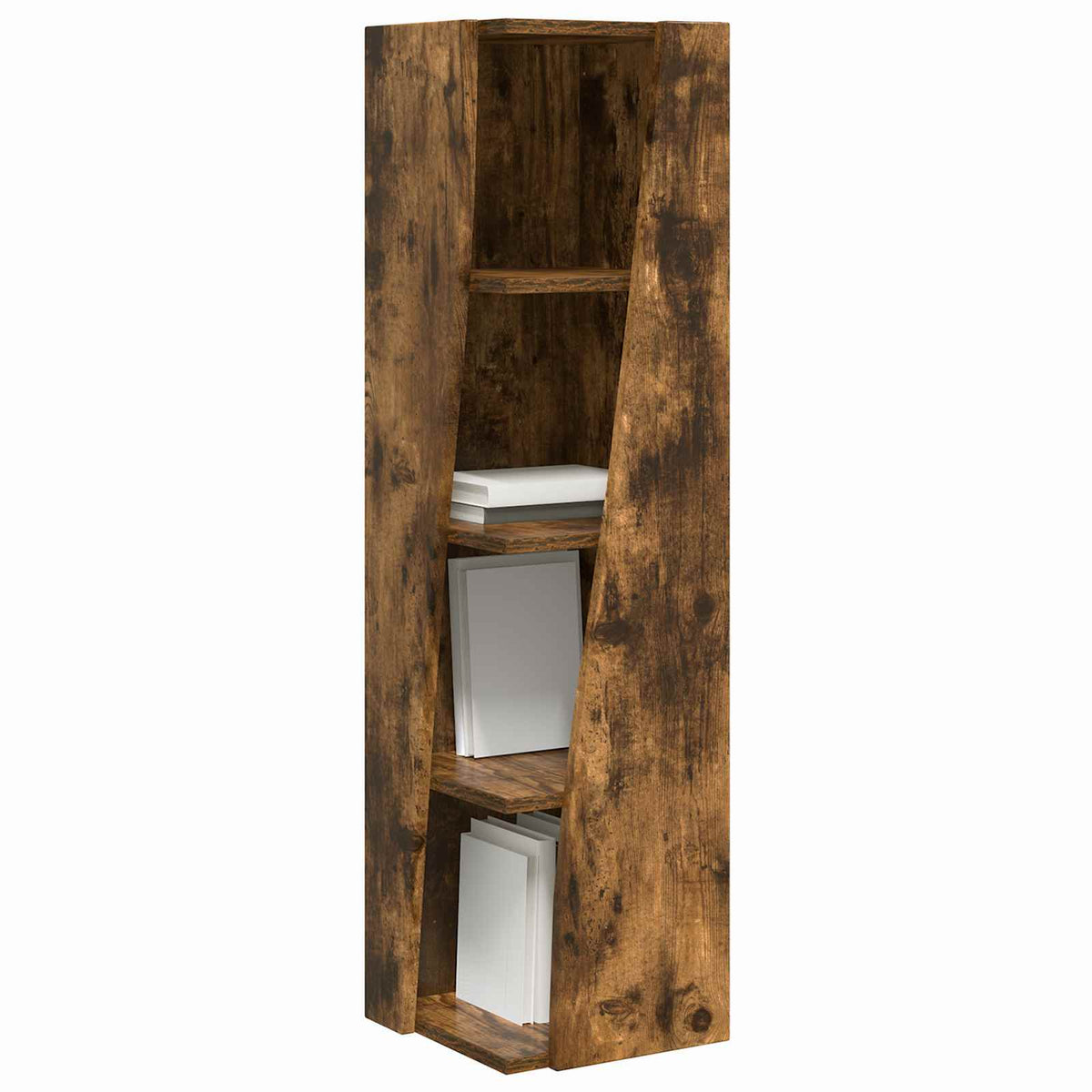 Vidaxl hoekkast 27,5x27x102cm bewerkt hout gerookt eiken