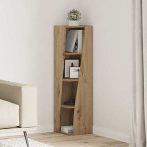 Vidaxl hoekkast 27,5x27x102cm bewerkt hout artisan eiken