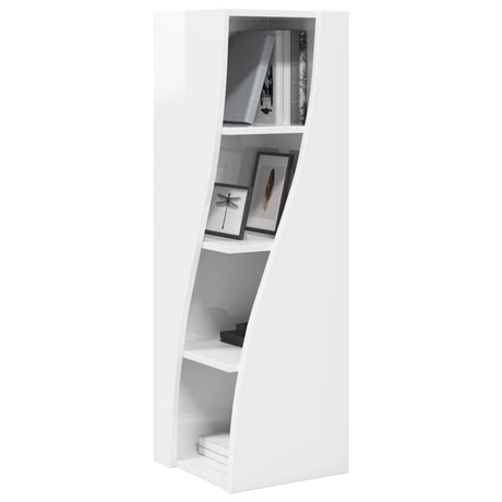 Vidaxl hoekkast 32x32x102cm bewerkt hout hoogglans wit