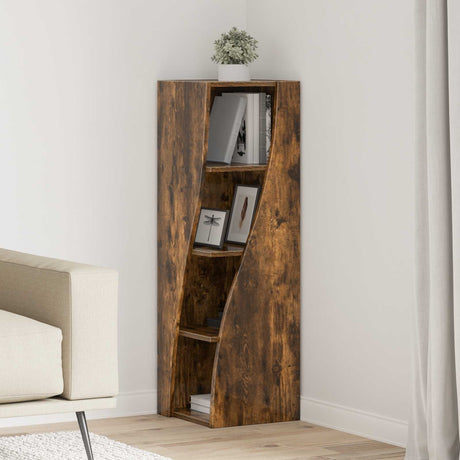 Vidaxl hoekkast 32x32x102cm bewerkt hout gerookt eiken