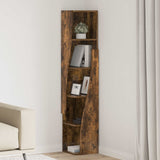 Vidaxl hoekkast 27,5x27x140cm bewerkt hout gerookt eiken