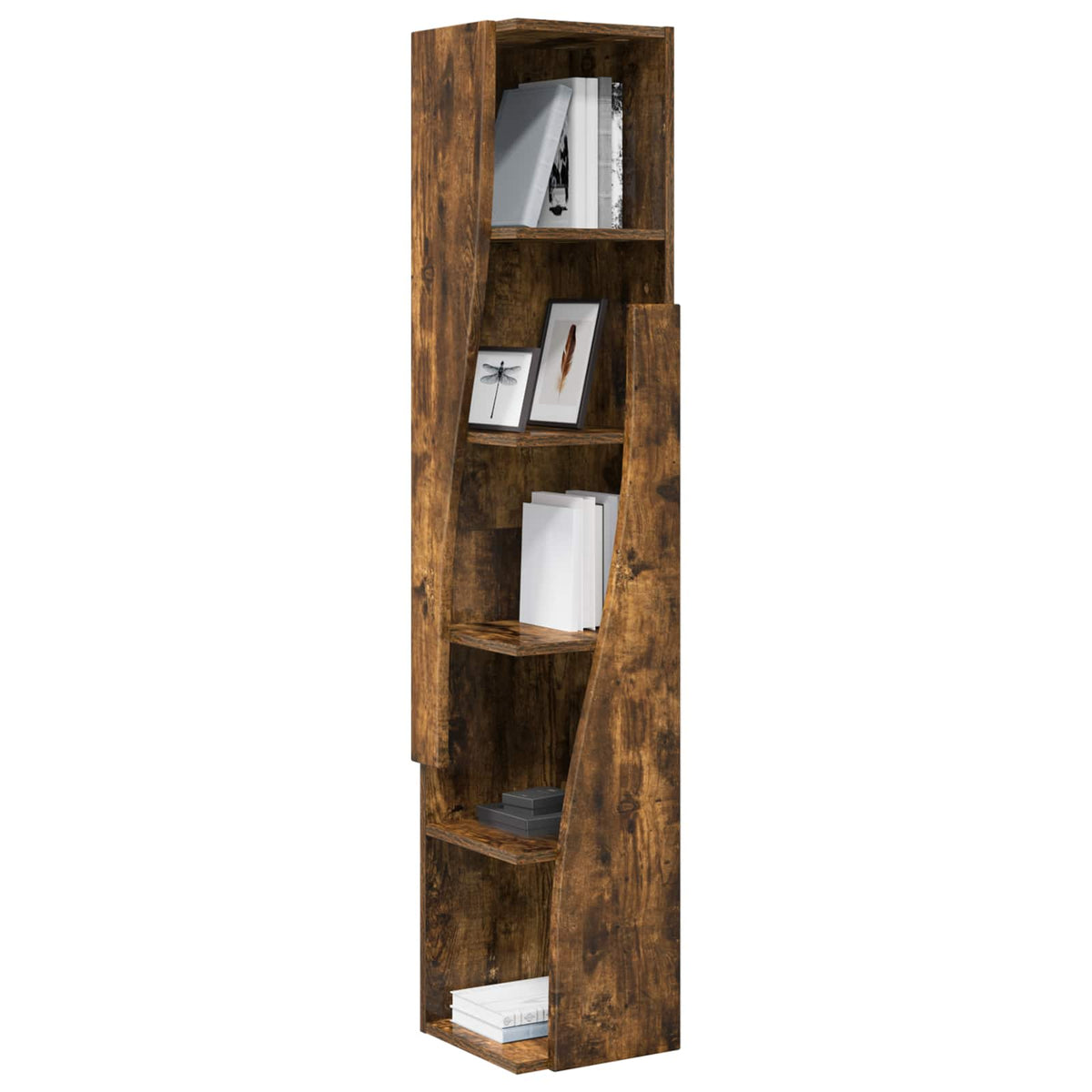 Vidaxl hoekkast 27,5x27x140cm bewerkt hout gerookt eiken