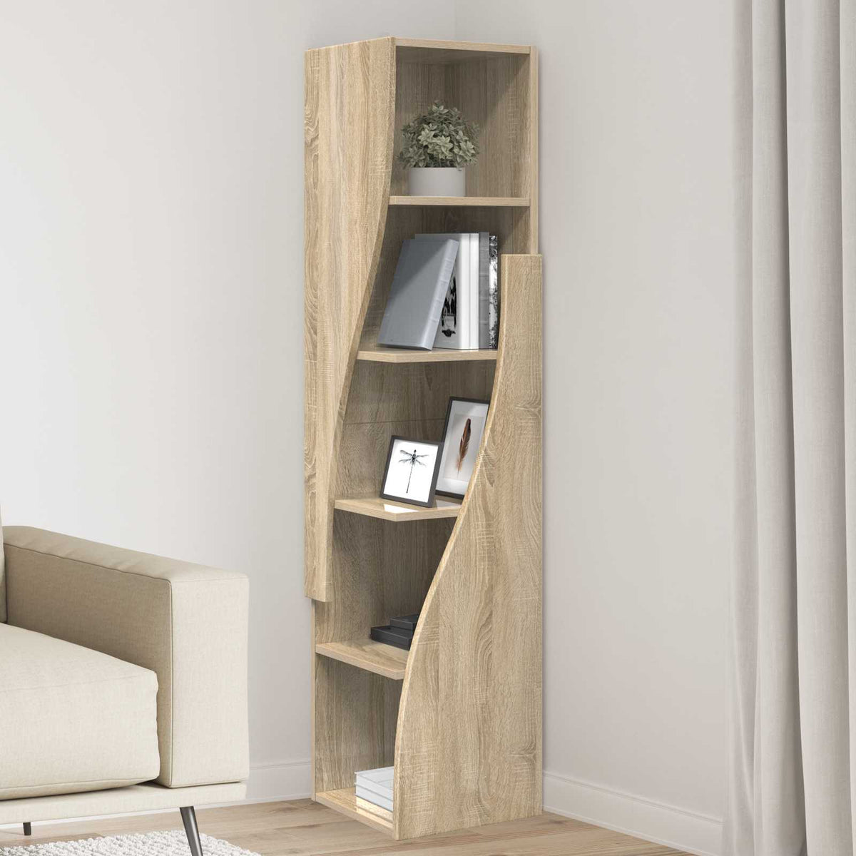 Vidaxl hoekkast 32x32x140cm bewerkt hout sonoma eiken