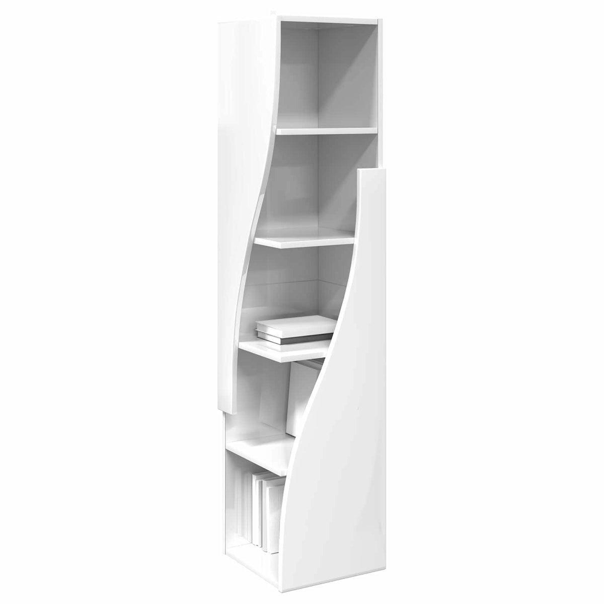 Vidaxl hoekkast 32x32x140cm bewerkt hout hoogglans wit
