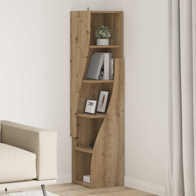 Vidaxl hoekkast 32x32x140cm bewerkt hout artisan eiken