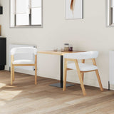 Vidaxl eettafelstoelen 2 st massief rubberhout naturel 54 x 57 x 73 cm