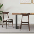 Vidaxl eettafelstoelen 2 st massief rubberhout licht bruin