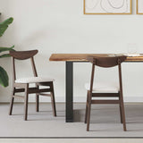Vidaxl eettafelstoelen 2 st massief rubberhout licht bruin