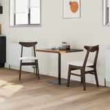 Vidaxl eettafelstoelen 2 st massief rubberhout licht bruin