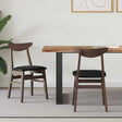 Vidaxl eettafelstoelen 2 st massief rubberhout licht bruin