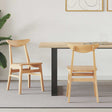 Vidaxl eettafelstoelen 2 st massief rubberhout naturel