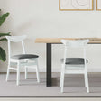 Vidaxl eettafelstoelen 2 st massief rubberhout wit 42 x 47.5 x 81 cm