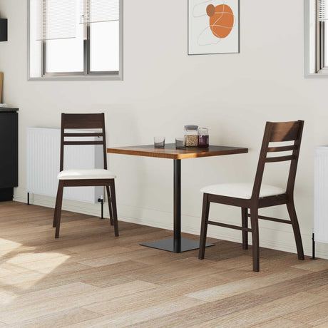 Vidaxl eettafelstoelen 2 st massief rubberhout licht bruin