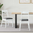 Vidaxl eettafelstoelen 2 st massief rubberhout wit 43 x 54 x 89 cm