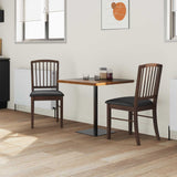 Vidaxl eettafelstoelen 2 st massief rubberhout licht bruin