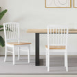 Vidaxl eettafelstoelen 2 st massief rubberhout wit 50 x 52,5 x 91 cm