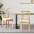Vidaxl eettafelstoelen 2 st massief rubberhout naturel