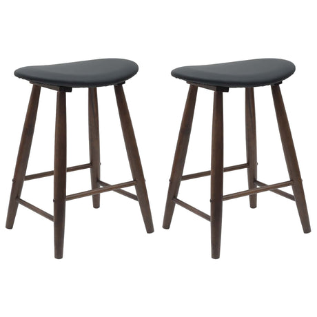 Vidaxl eettafelstoelen 2 st massief rubberhout licht bruin