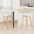 Vidaxl eettafelstoelen 2 st massief rubberhout naturel 46 x 37 x 63 cm