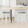 Vidaxl eettafelstoelen 2 st massief rubberhout wit 46 x 37 x 63 cm