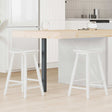 Vidaxl eettafelstoelen 2 st massief rubberhout wit 46 x 37 x 63 cm