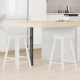 Vidaxl eettafelstoelen 2 st massief rubberhout wit 46 x 37 x 63 cm