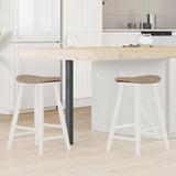 Vidaxl eettafelstoelen 2 st massief rubberhout wit 46 x 37 x 63 cm