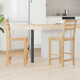 Vidaxl eettafelstoelen 2 st massief rubberhout naturel
