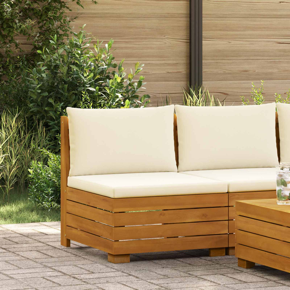 Vidaxl tuin midden sofa massief acaciahout bruin