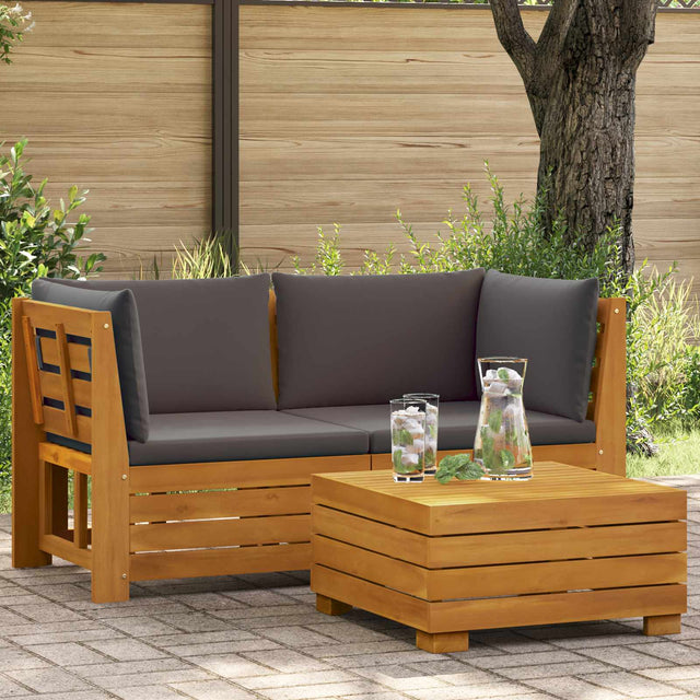 Vidaxl tuin loungeset 2 st massief acaciahout bruin