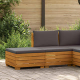 Vidaxl tuin loungeset 2 st 2-zits massief acaciahout bruin