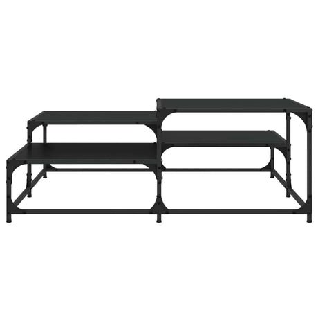 Vidaxl salontafel zwart eiken 107 x 107 x 40 cm bewerkt hout