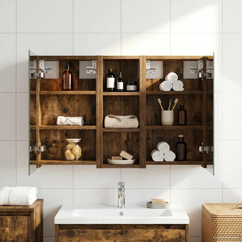 Vidaxl badkamerkastenset 3 st 80 x 10,5 x 50 cm bewerkt hout