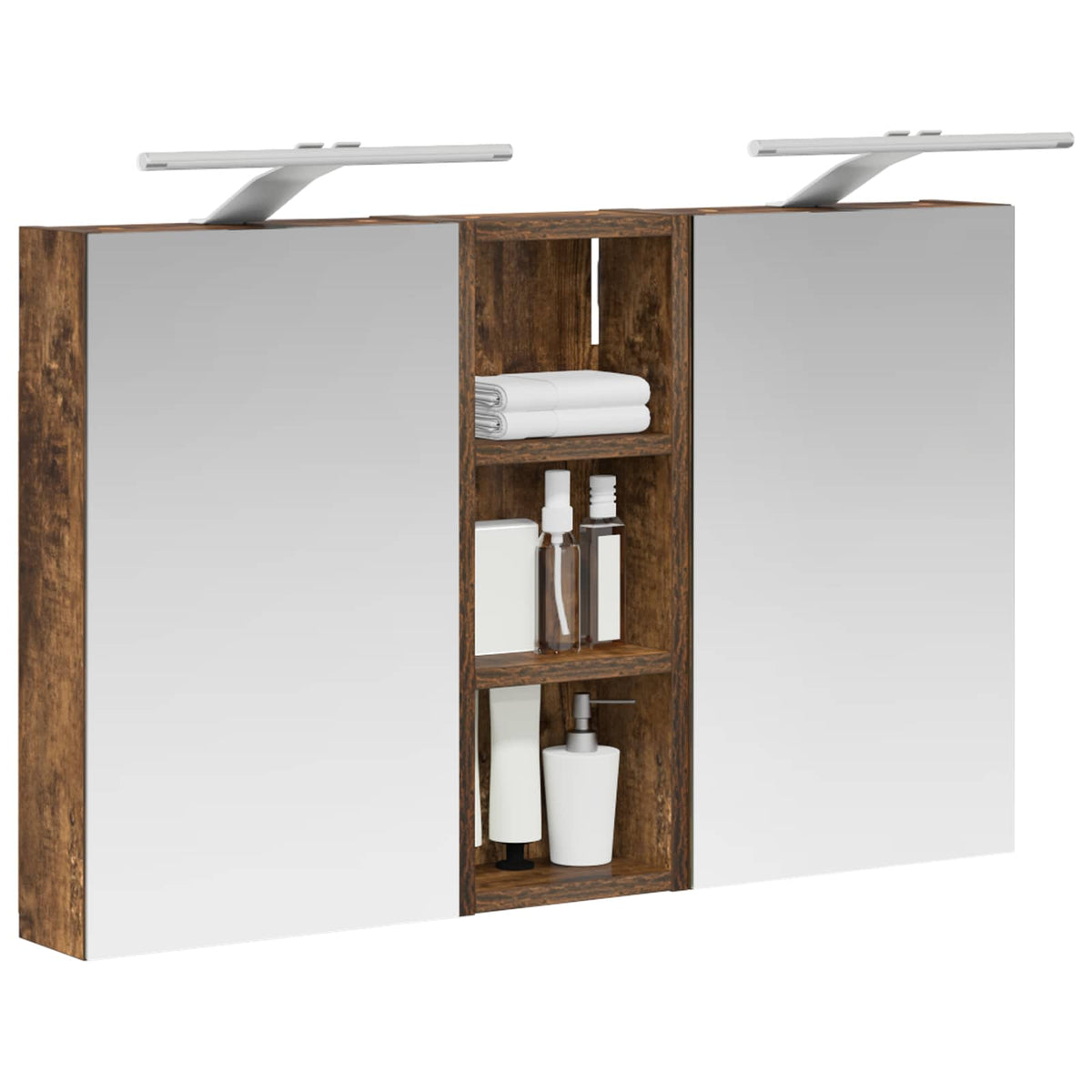 Vidaxl badkamerkastenset 3 st 80 x 10,5 x 50 cm bewerkt hout