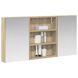 Vidaxl badkamerkastenset 3 st 100 x 10,5 x 50 cm bewerkt hout