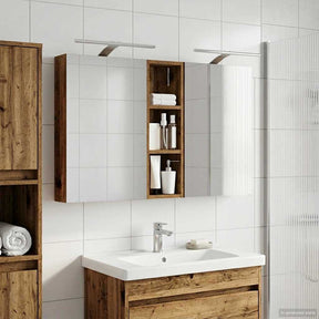 Vidaxl badkamerkastenset 3 st 100 x 10,5 x 60,5 cm bewerkt hout