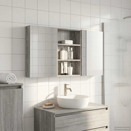 Vidaxl badkamerkastenset 3 st 120 x 10,5 x 60,5 cm bewerkt hout