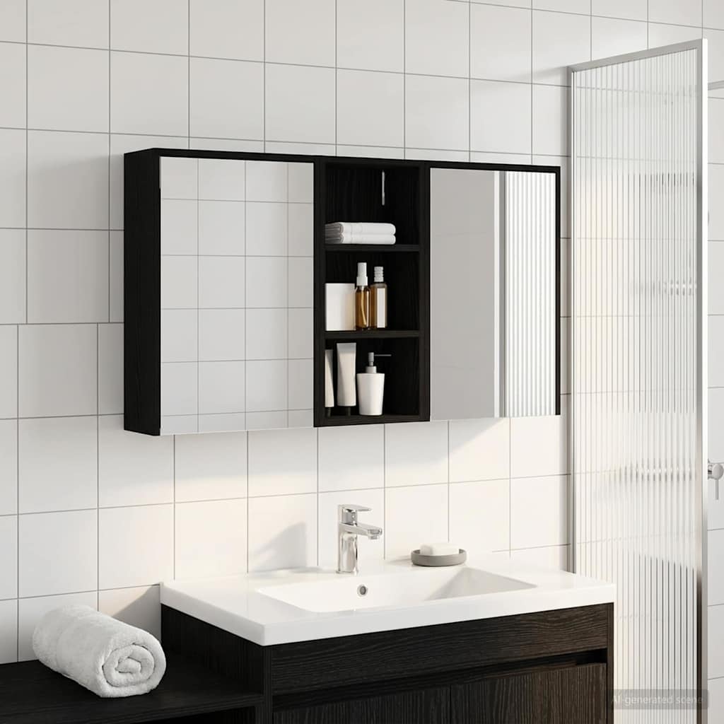 Vidaxl badkamerkastenset 3 st 116 x 16 x 62,5 cm bewerkt hout
