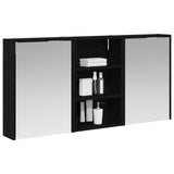 Vidaxl badkamerkastenset 3 st 126 x 16 x 62.5 cm bewerkt hout
