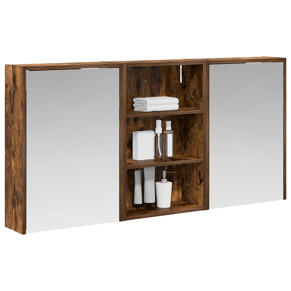 Vidaxl badkamerkastenset 3 st 126 x 16 x 62.5 cm bewerkt hout