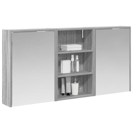 Vidaxl badkamerkastenset 3 st 126 x 16 x 62.5 cm bewerkt hout