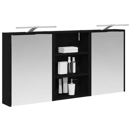 Vidaxl badkamerkastenset 3 st 126 x 16 x 62.5 cm bewerkt hout