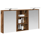 Vidaxl badkamerkastenset 3 st 126 x 16 x 62.5 cm bewerkt hout