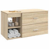 Vidaxl badkamermeubelset 2 st sonoma eiken bewerkt hout