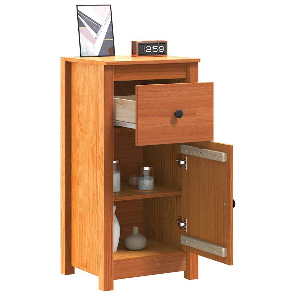Vidaxl dressoir 2 st wasbruin 39 x 34,5 x 80 cm massief grenenhout