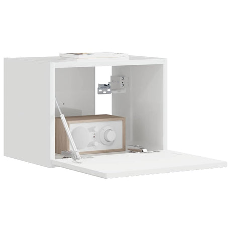 Vidaxl tv wandkast 39 x 31 x 29,5 cm glanzend wit bewerkt hout