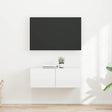 Vidaxl tv wandkast 2 st glanzend wit bewerkt hout