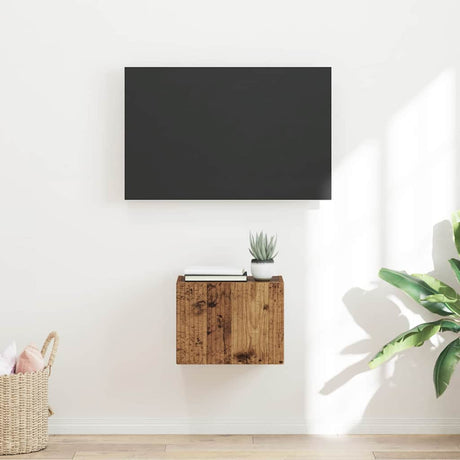 Vidaxl tv wandkast 39 x 31 x 29,5 cm oud hout bewerkt hout